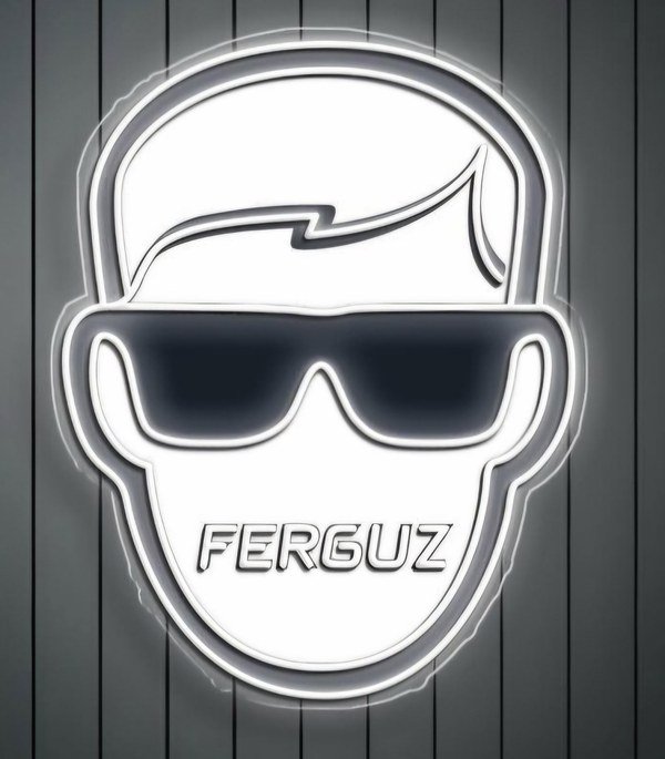 FERGUZ — neon face logo